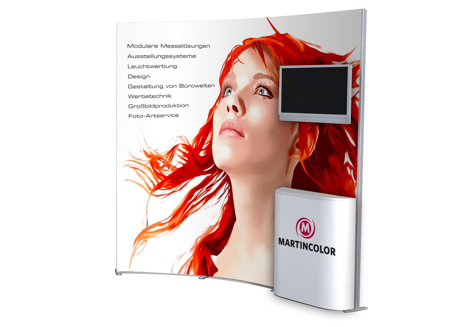 ISOframe gebogen mit Monitor