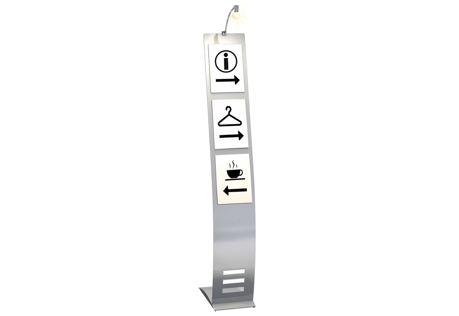 Brochure stand Info narrow with spot