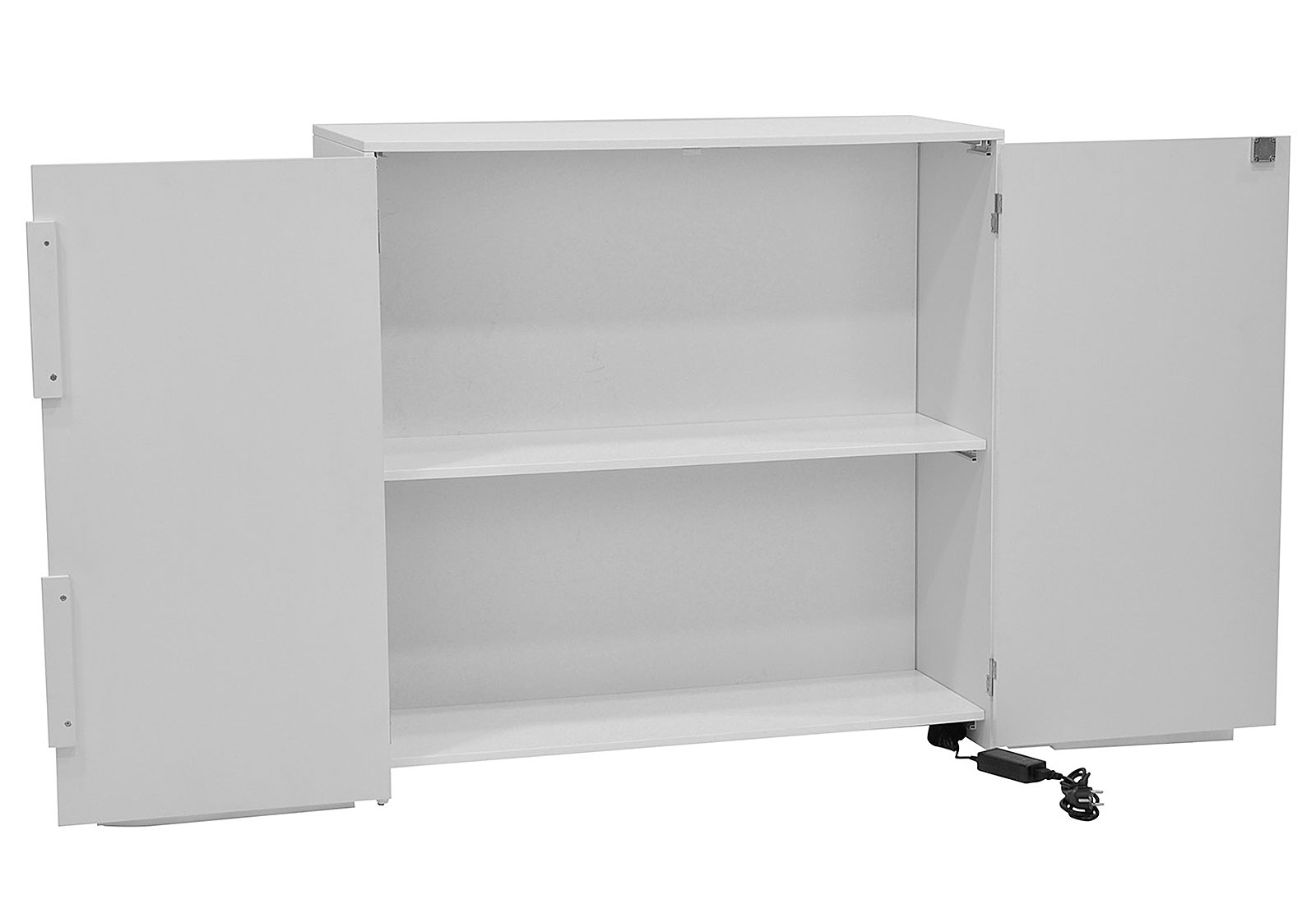 ALU LightUp PLUS LED-Theke - Rückseite mit offenen Türen