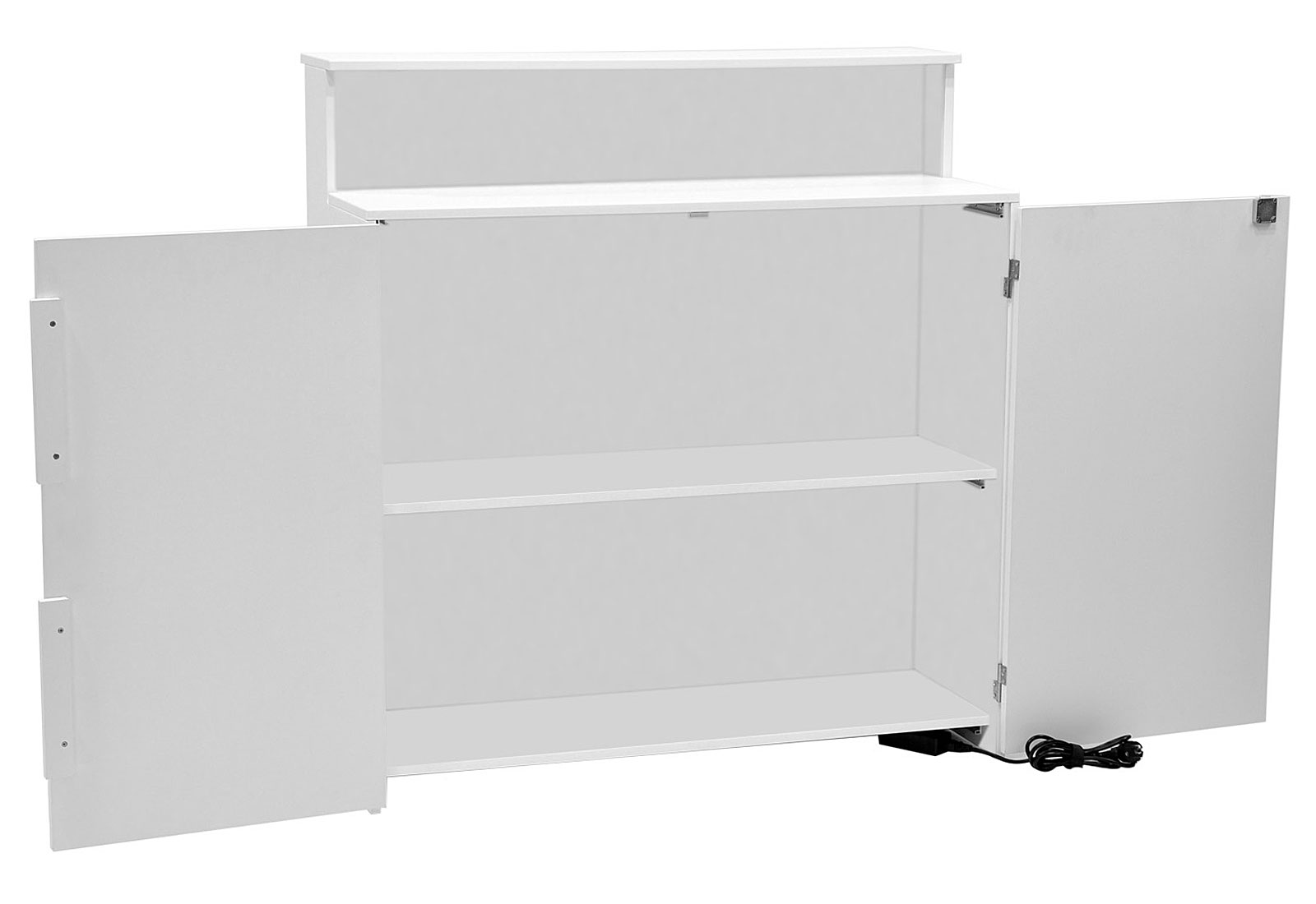 ALU LightUp MAX LED-Theke - Rückseite mit offenen Türen