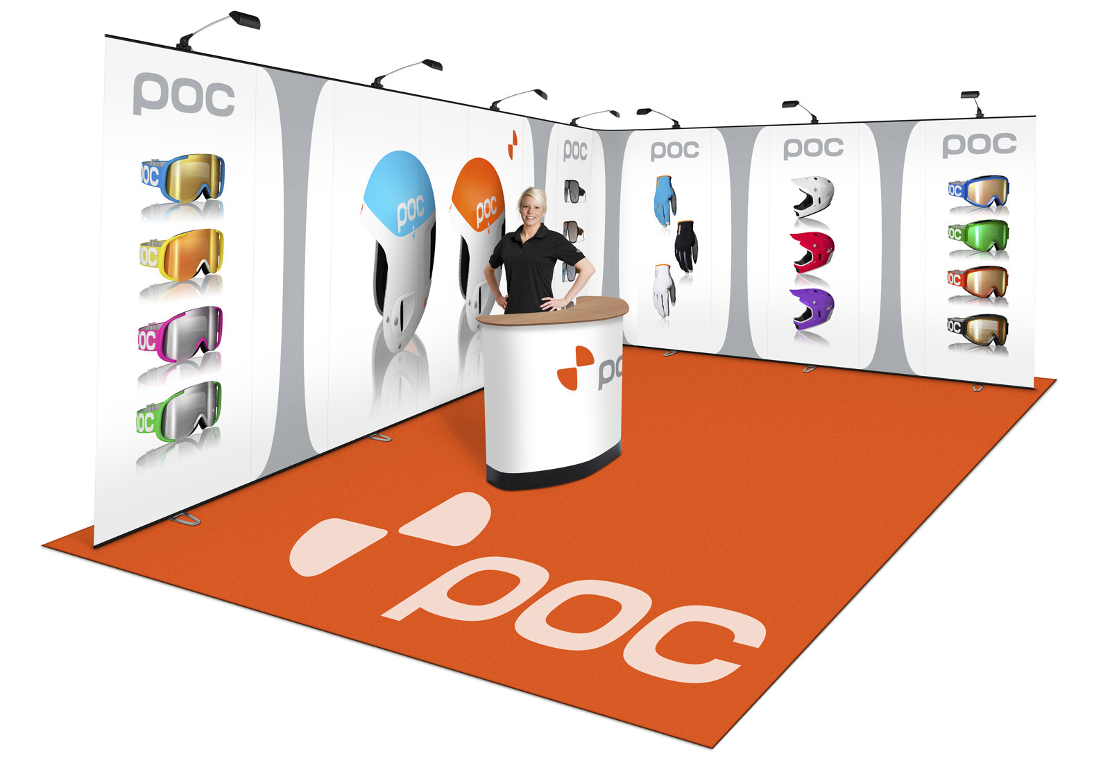 Expand LinkWall Messestand mit Teppich