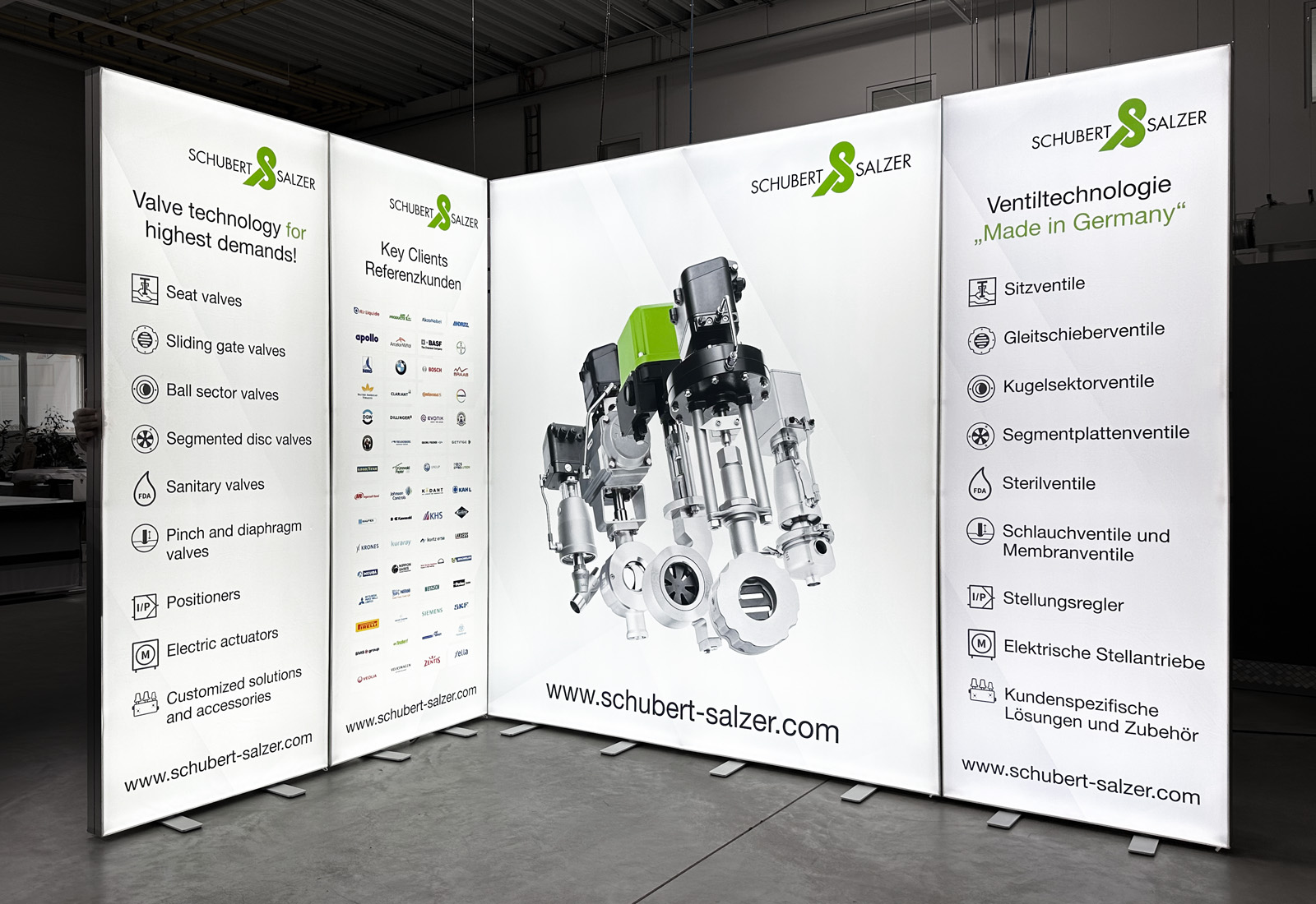 Schubert & Salzer Control Systems GmbH LED-Messestand