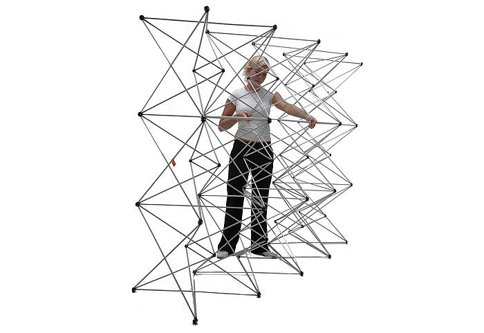 Nomadic PopUp Wall scissor lattice system Nomadic PopUp Wall scissor lattice system