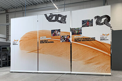 Roll-ups as a mobile exhibition stand - customer project