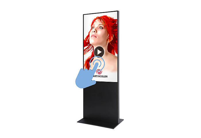 Digitale Infostele SMART schwarz Digitale Infostele SMART schwarz