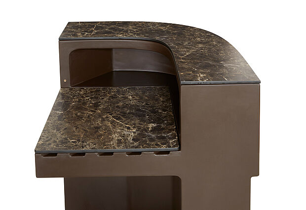 Cordiale counter corner brown marbled Cordiale counter corner brown marbled