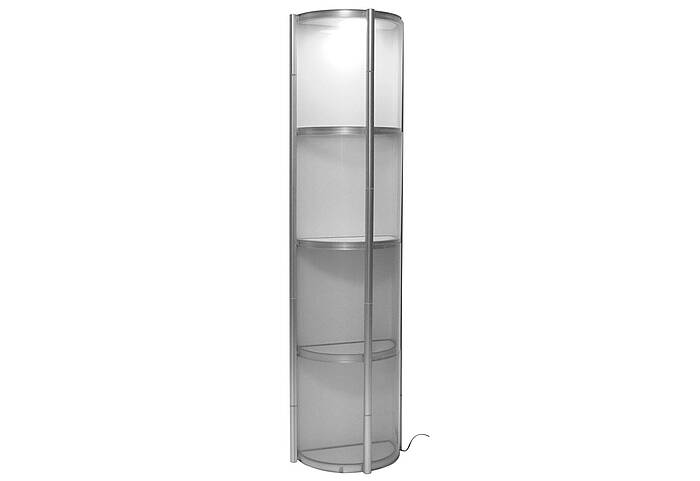 Twist Vitrinensäule halbrund Beispiel Twist Vitrinensäule halbrund Beispiel