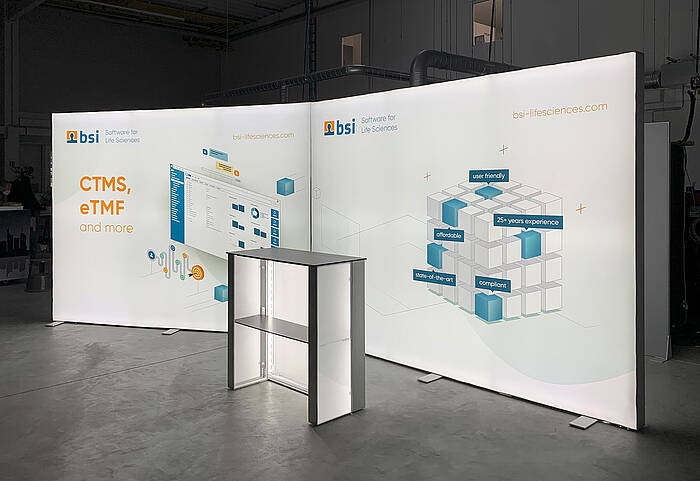 BSI Business Systems Integration AG ALU STAR LED exhibitin stand 2