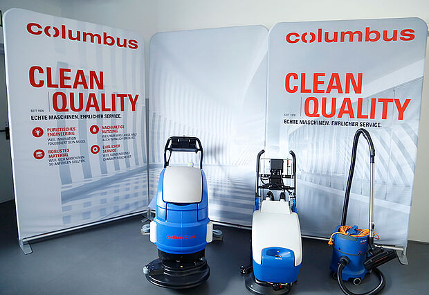 Columbus Reinigungsmaschinen ZippWall Messestand 2 Columbus Reinigungsmaschinen ZippWall Messestand 2
