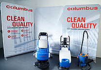 Columbus Reinigungsmaschinen ZippWall Messestand 2 Columbus Reinigungsmaschinen ZippWall Messestand 2