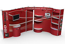 ISOframe Curved Exhibition stand with door ISOframe Curved Exhibition stand with door