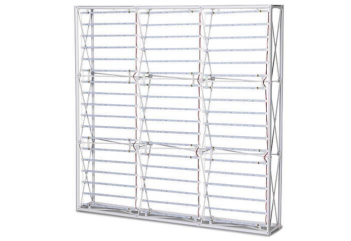 GRID Lightbox scissor lattice system