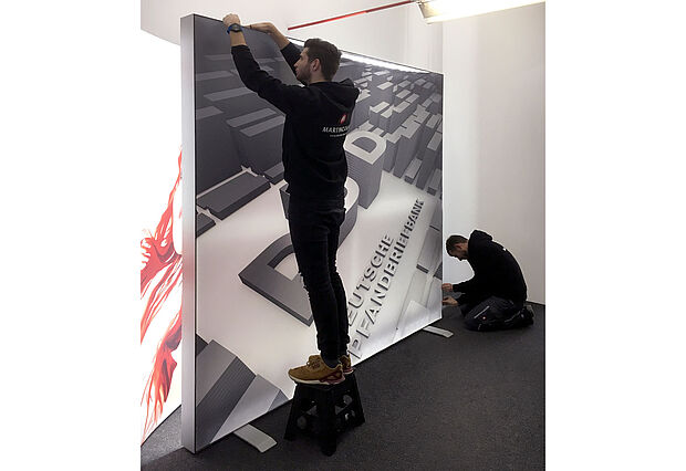 Deutsche Pfandbriefbank exhibition wall assembly
