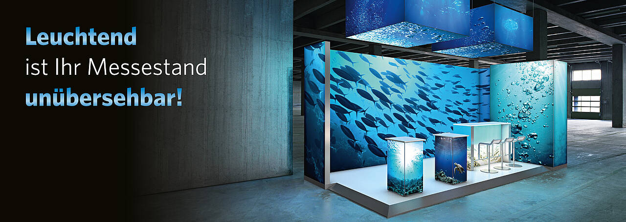 Luminous exhibition stand