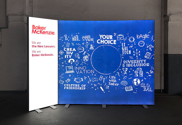 Baker McKenzie OCTAlumina LED-Messestand Baker McKenzie OCTAlumina LED-Messestand