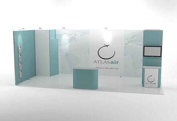 ISOframe Fabric exhibition stand solutions 3x6