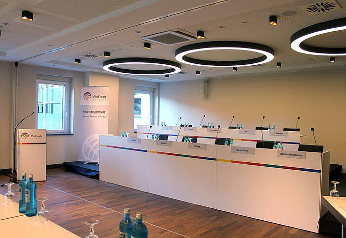 ProCredit Holding AG & Co. KGaA Speaker's desk ProCredit Holding AG & Co. KGaA Speaker's desk