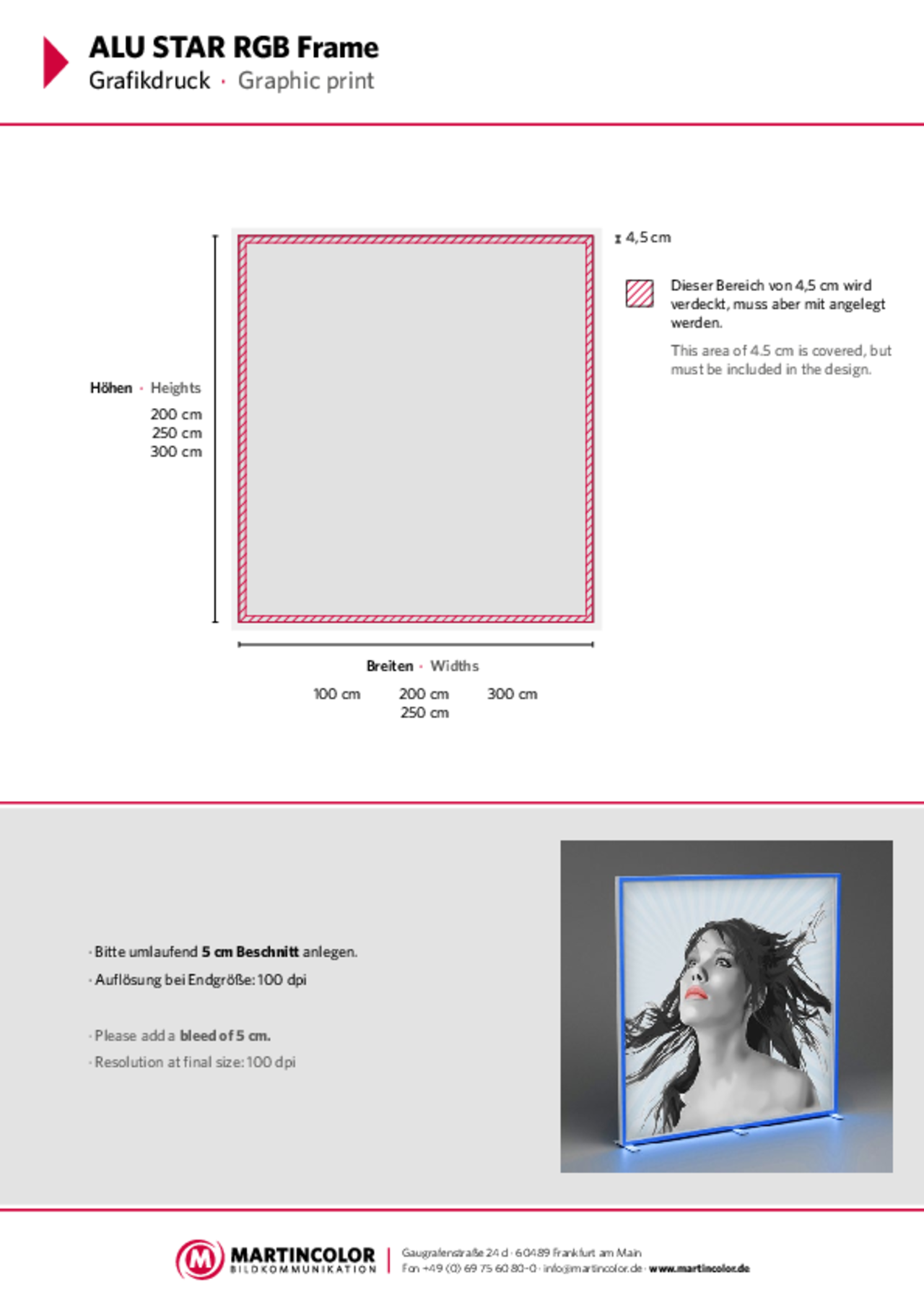 ALU STAR RGB Frame data sheet PDF