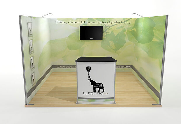 ISOframe Fabric exhibition stand solutions Example