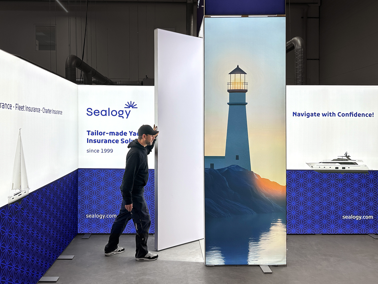 LED-Messestand mit Lagerraum