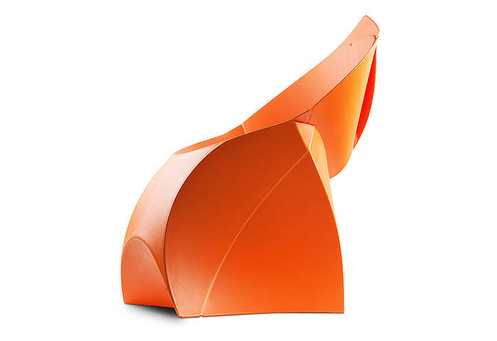 Flux Chair orange side view right