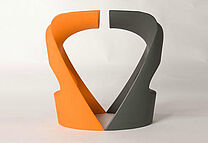 Barhocker Koncord grau und orange 2 Barhocker Koncord grau und orange 2