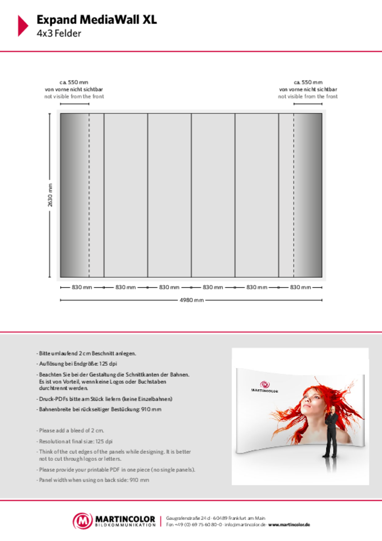 Expand MediaWall XL data sheet PDF