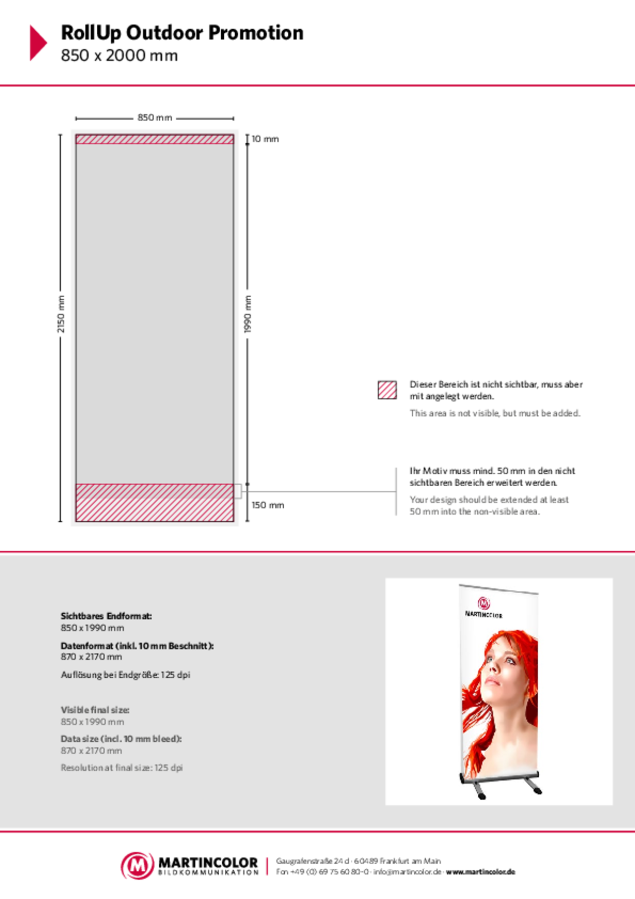 RollUp Outdoor Promotion data sheet PDF