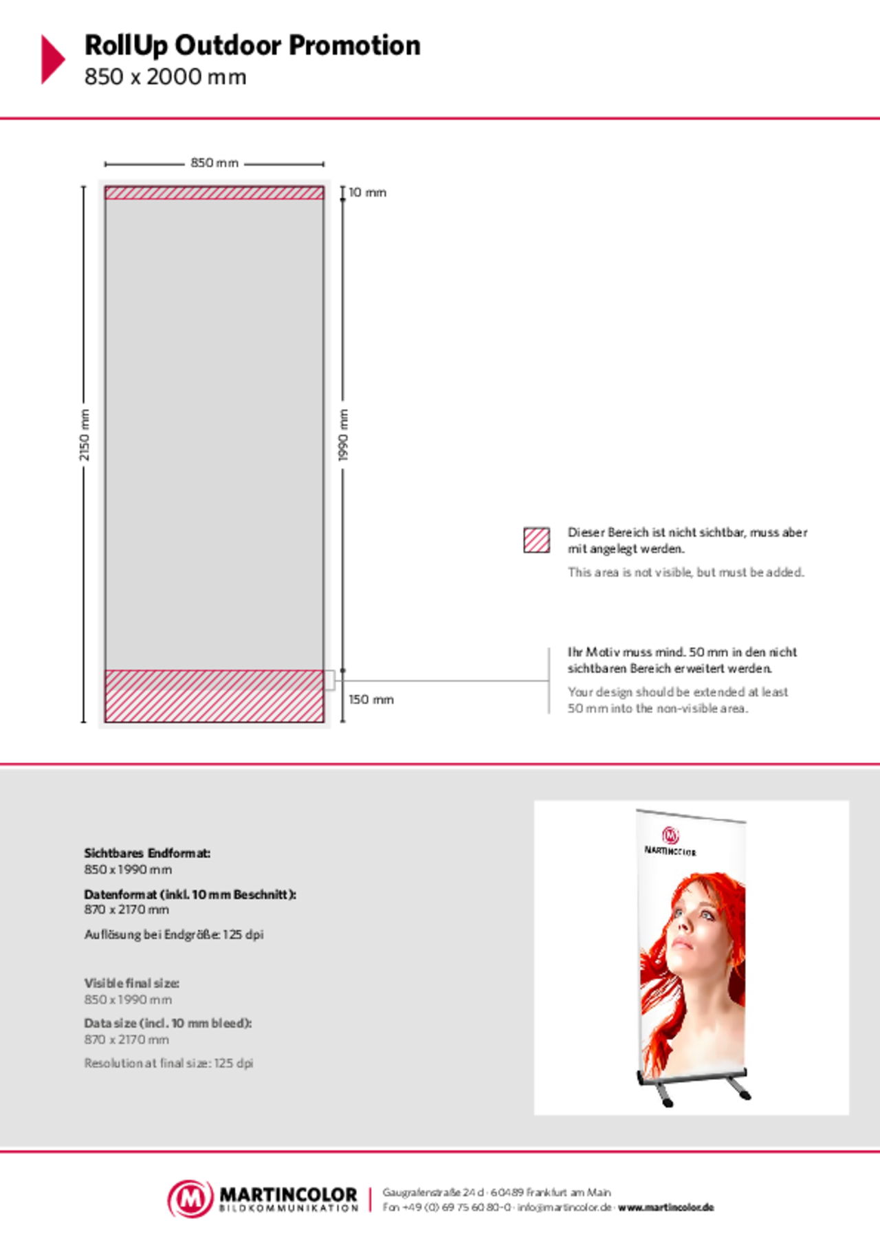RollUp Outdoor Promotion Datenblatt PDF