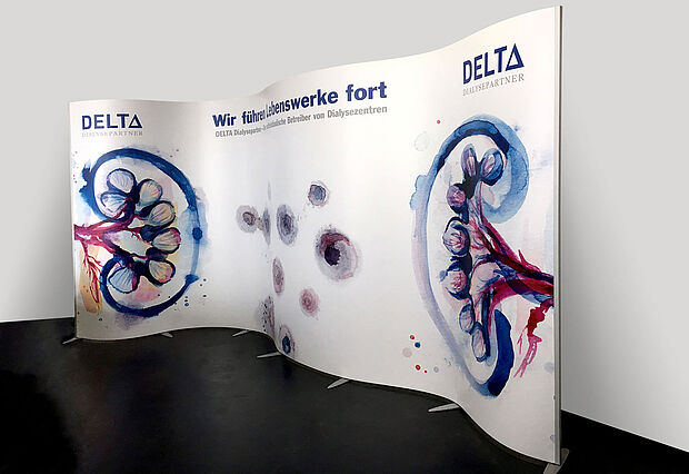DELTA Dialysepartner GmbH ISOframe Wave Messewand 2 DELTA Dialysepartner GmbH ISOframe Wave Messewand 2