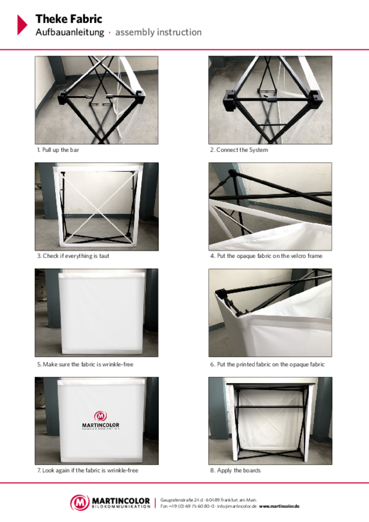Theke Fabric Aufbauanleitung PDF
