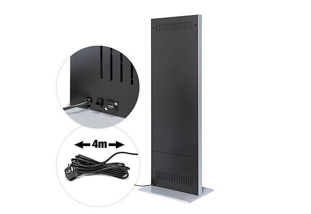 Digitale Infostele SLIM Kabel