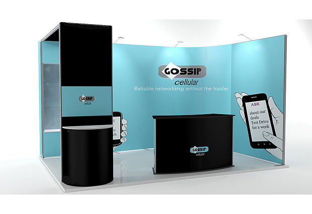 ISOframe Fabric exhibition stand solutions Example 5