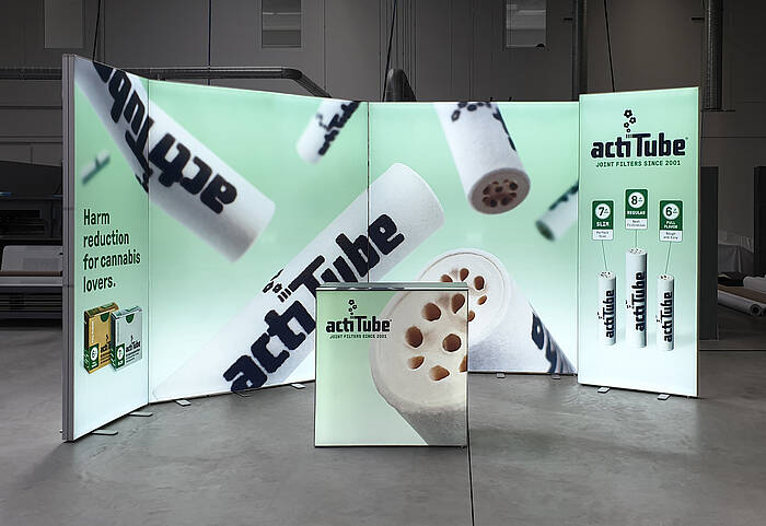 actiTube ALU LightUp LED-Messestand actiTube ALU LightUp LED-Messestand