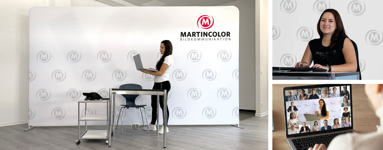 Videokonferenz Hintergrund | Die perfekte Rückwand für Online-Meetings