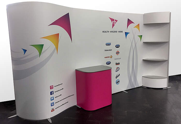 Reference images Exhibition stand with shelf