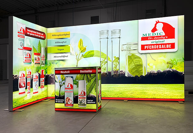 Leovet Dr Jacoby LED-Exhibition stand corner