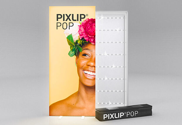 PIXLIP POP LED-RollUp Beispiel PIXLIP POP LED-RollUp Beispiel