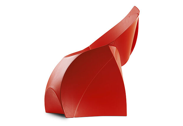Flux Chair Rot Seitenansicht rechts Flux Chair Rot Seitenansicht rechts