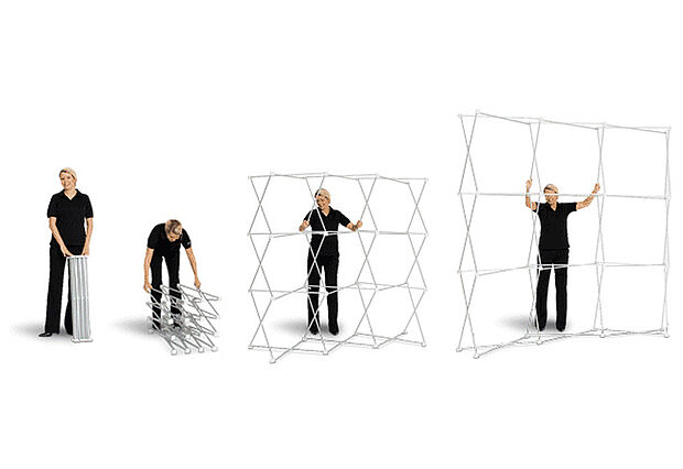 GRID PopUp Wall Curved assembly GRID PopUp Wall Curved assembly
