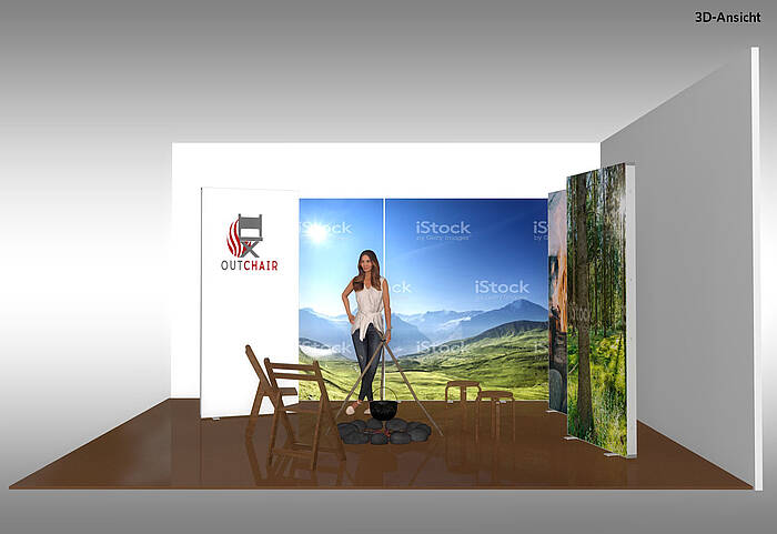 Outchair GmbH ALU LightUp LED exhibition stand 3d visualisation 2