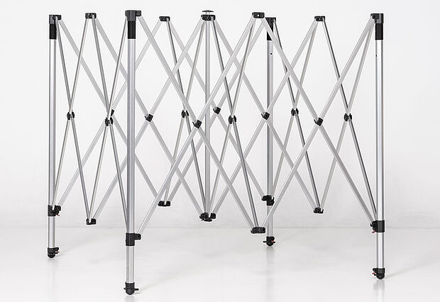 Budget Tent 3x3 - aluminum frame half unfolded Budget Tent 3x3 - aluminum frame half unfolded