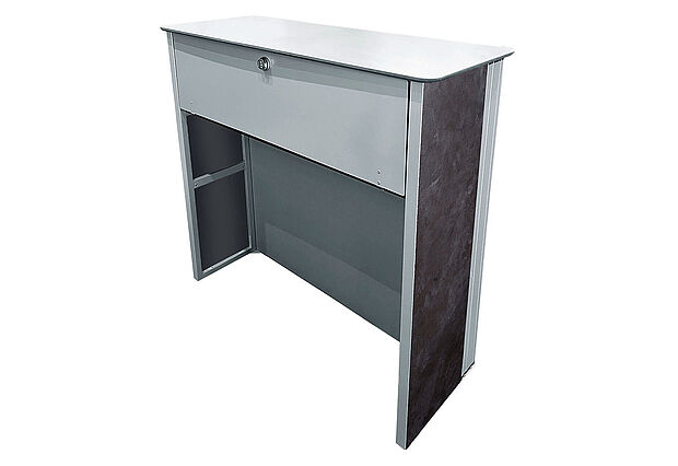 Expolinc Light Frame Counter mit abschließbarem Fach