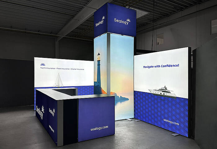 Sealogy LED exhibition stand with tower