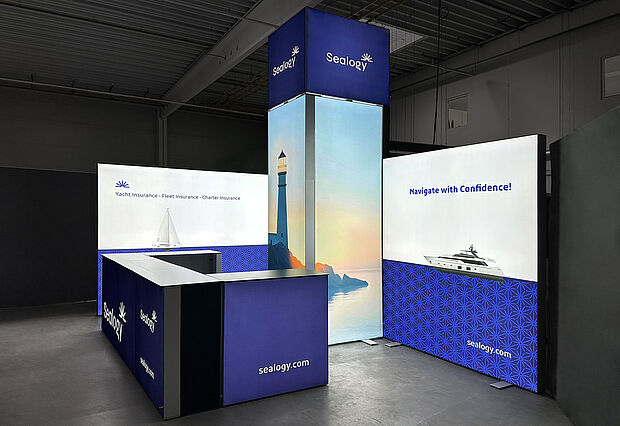 Sealogy LED exhibition stand with tower Sealogy LED exhibition stand with tower