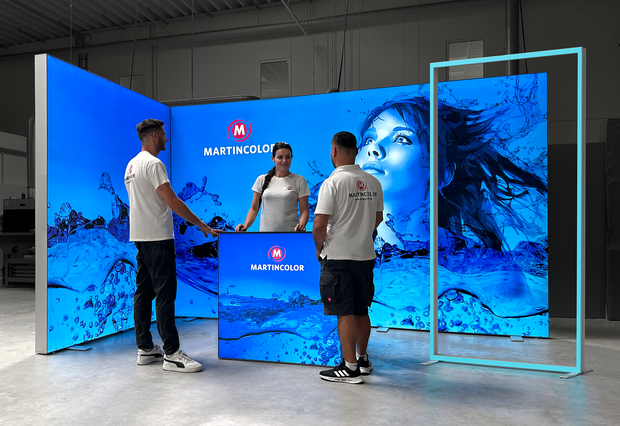 LED-Messestand mit RGB Frame 1
