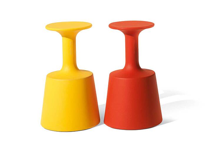 Drink bar stool yellow and orange Drink bar stool yellow and orange
