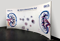 DELTA Dialysepartner GmbH ISOframe Wave Messewand DELTA Dialysepartner GmbH ISOframe Wave Messewand