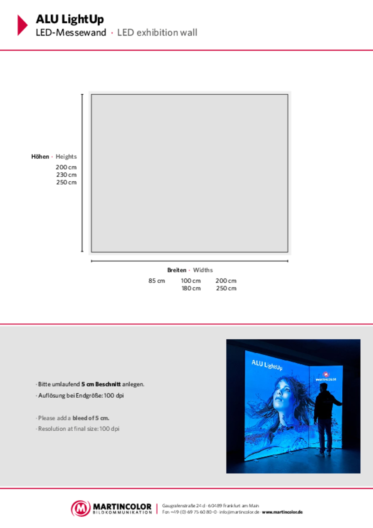 ALU LightUp data sheet PDF
