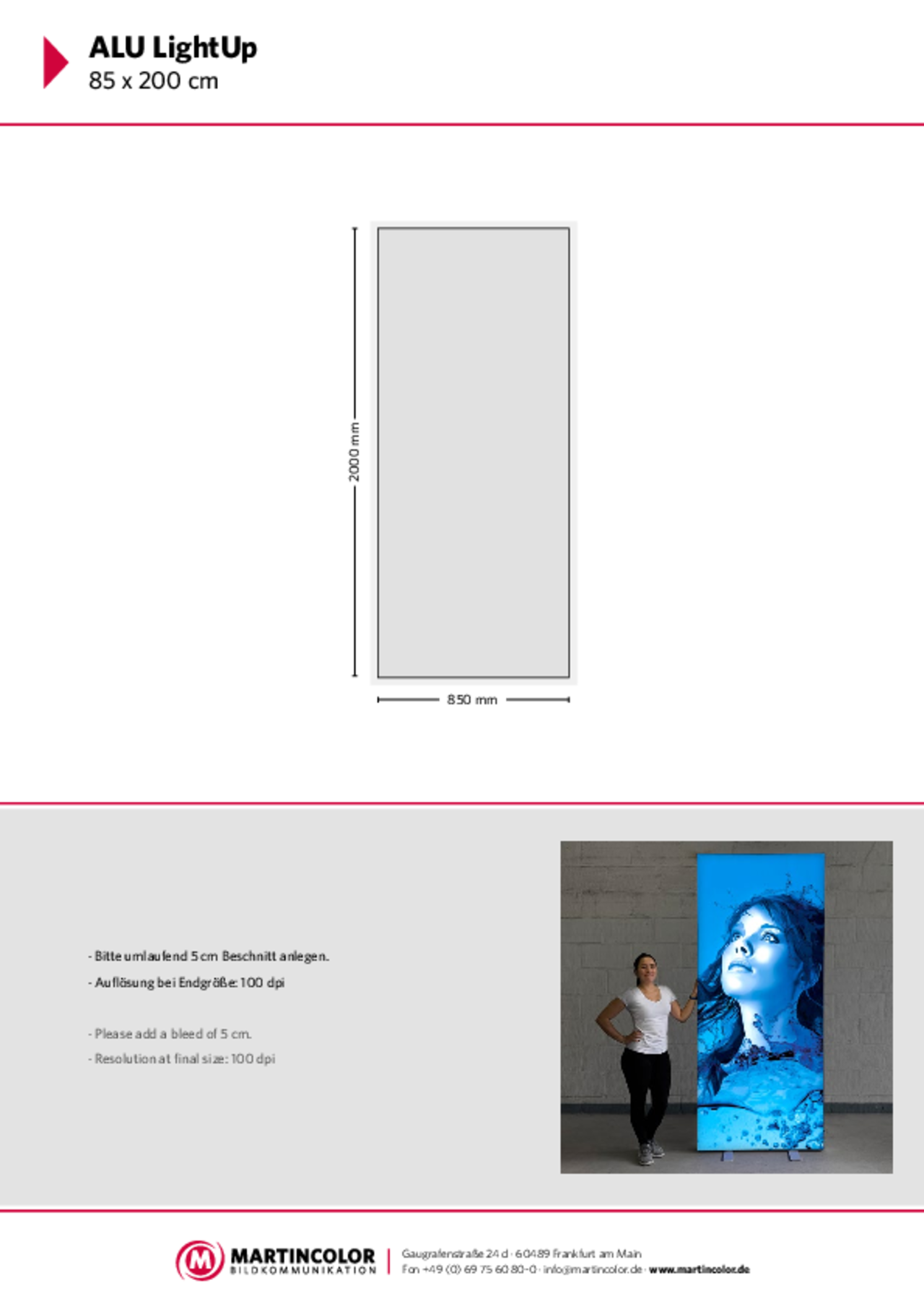 ALU LightUp data sheet PDF